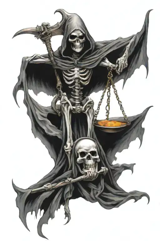 Grim Reaper And Hourglass