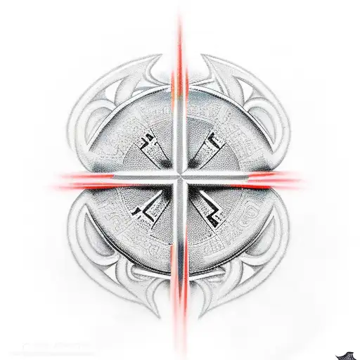 Christian Cross With Tribal