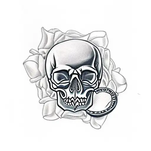 Skull With Pocket Watch