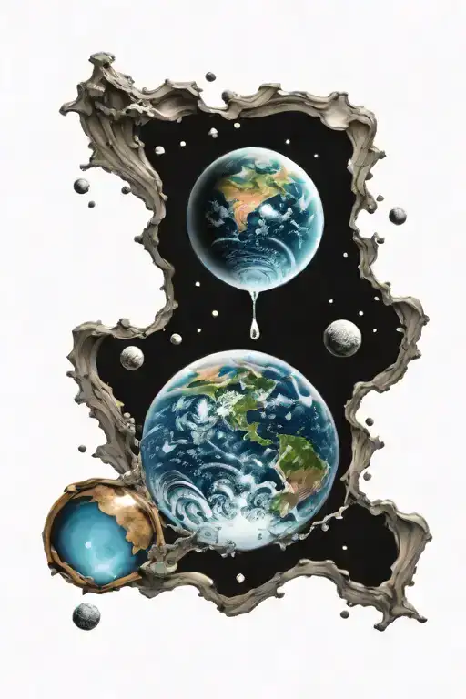 Water And Mercury Planet