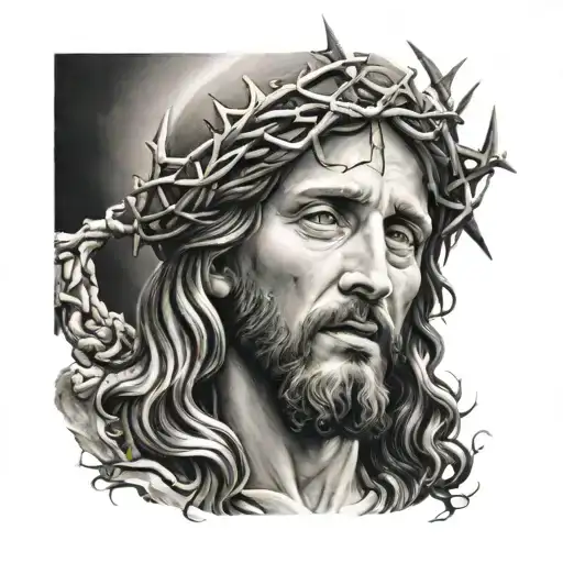 Jesus Face With Thorn