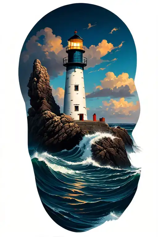Lighthouse Rocks Sea