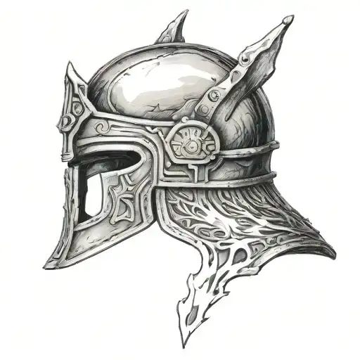 Damaged Warrior Helmet