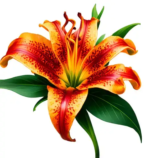 Orange And Red Tiger Lilly Flower
