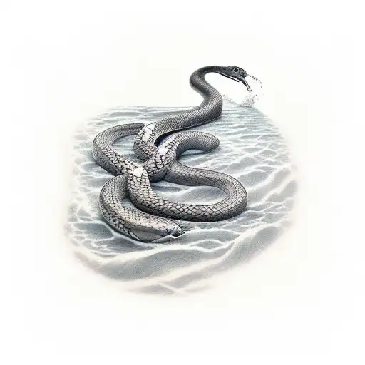 Natural Snake Curling Around Upper Arm