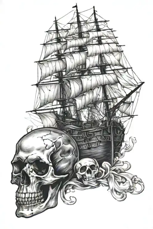 Ship And Skull