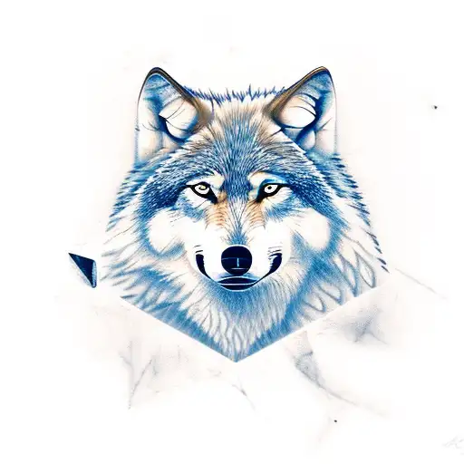 Wolf In Upside Triangle