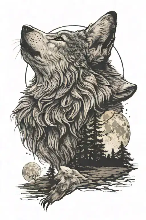 Wolf Howling At The Moon