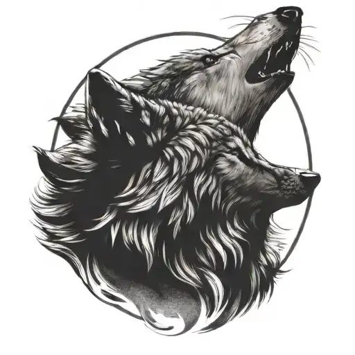 Wolf Howling At The Moon