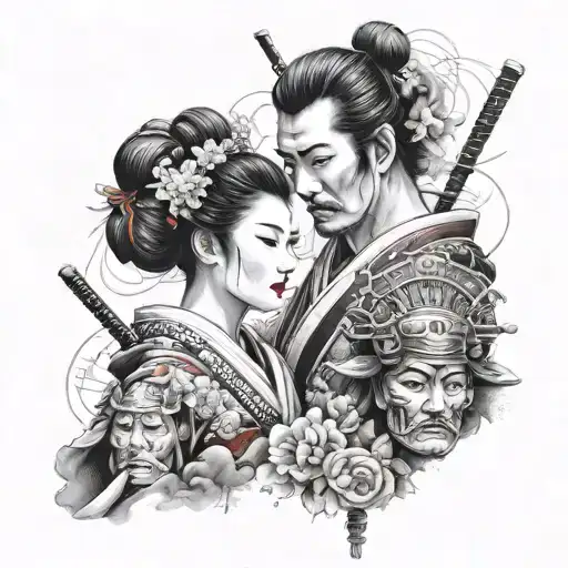 Geisha Y Samurai Enamorados