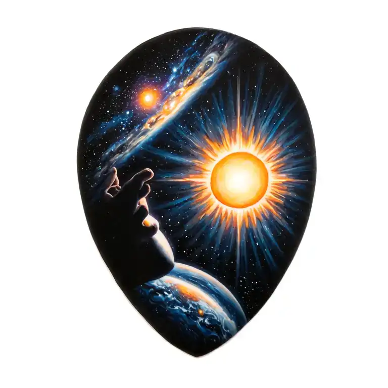 Sun Beaming Over The Universe