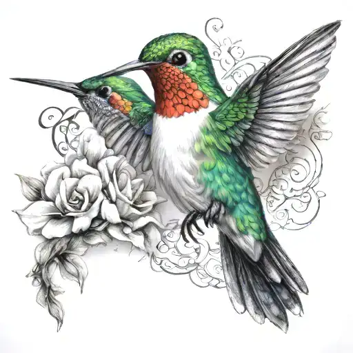 Hummingbird Flying