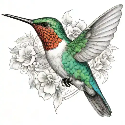 Hummingbird Flying