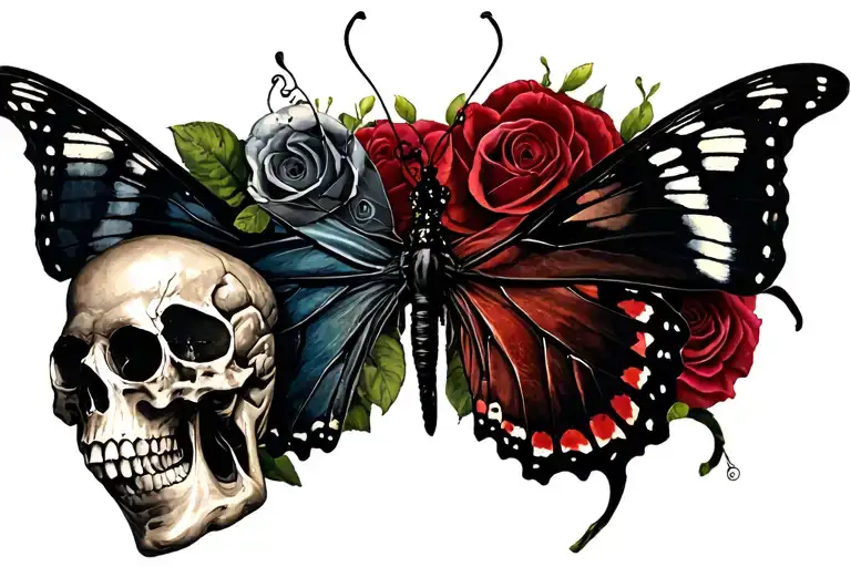 Butterfly And Skull