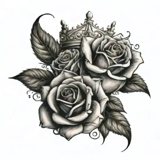 The Names Anoeska And Alayah 1 Crown And 1 Rose