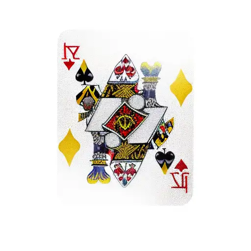 Harlequin Full Body Ace Of Spades Card Behind