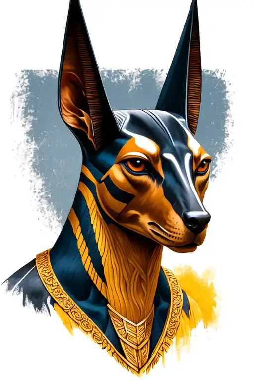 Anubis Portrait With Half