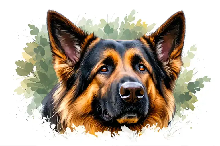 German Shepherd Surrounded