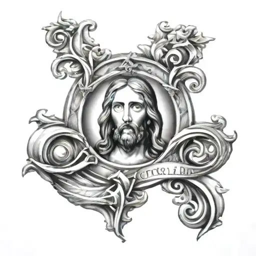 Jesus Christ Alpha Omega Symbol