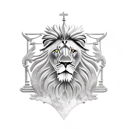 Lion With Roman Soldier