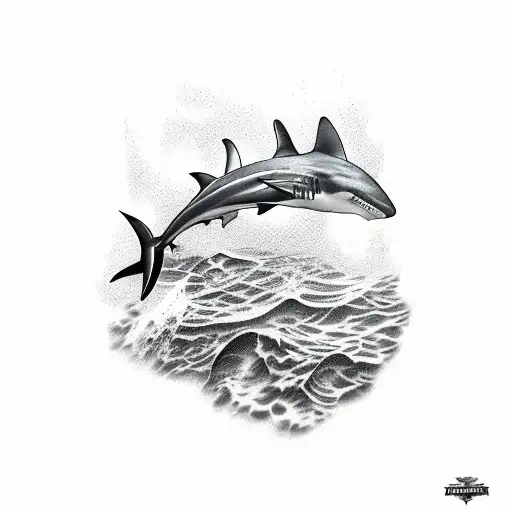 Diver Fighting A Shark