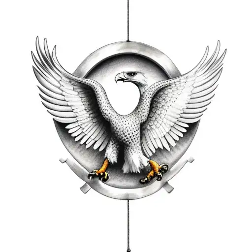 Eagle Landing On A Branch