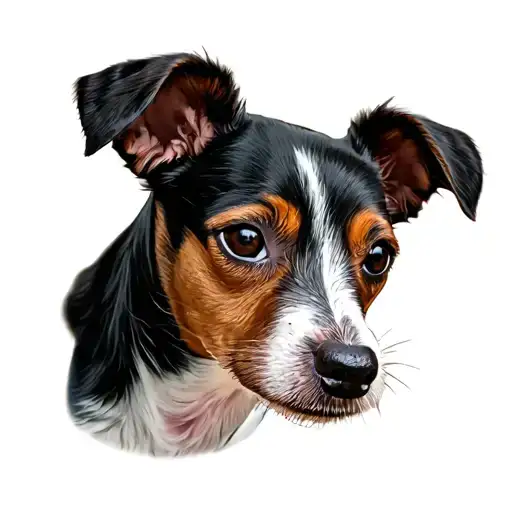 Tri Coloured But Mainly Black Jack Russell Terrier