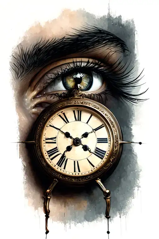 Clock And Eye And Time