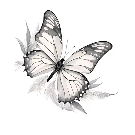 Minimalist April 20 1997 With Butterfly And Feather