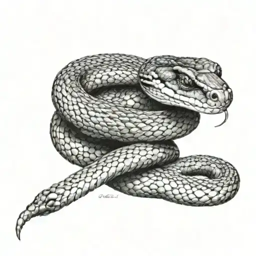 A Snake With Each Scale Depicting A Different Deadly Sin