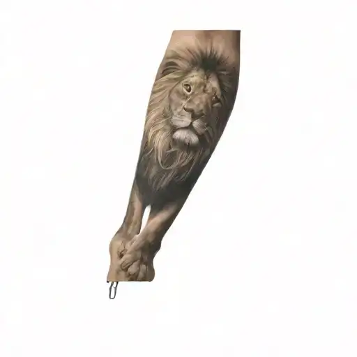A Lion With A Cross Make It More Realistic