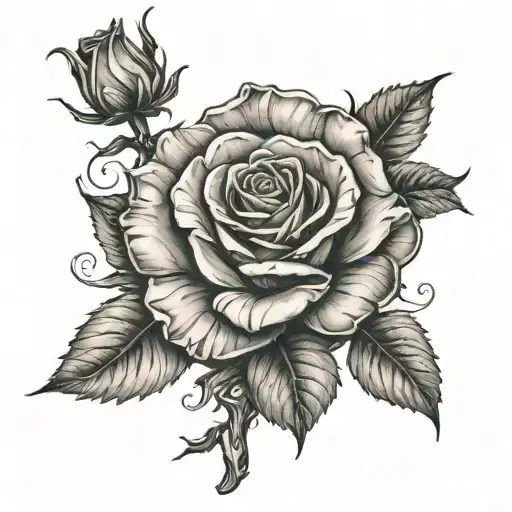 Cross And Rose Growing