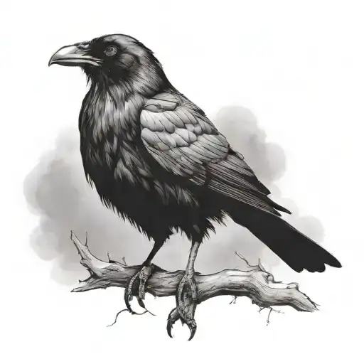 A Raven Standing