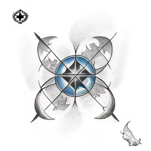 Couple Tattoo With Birth Star