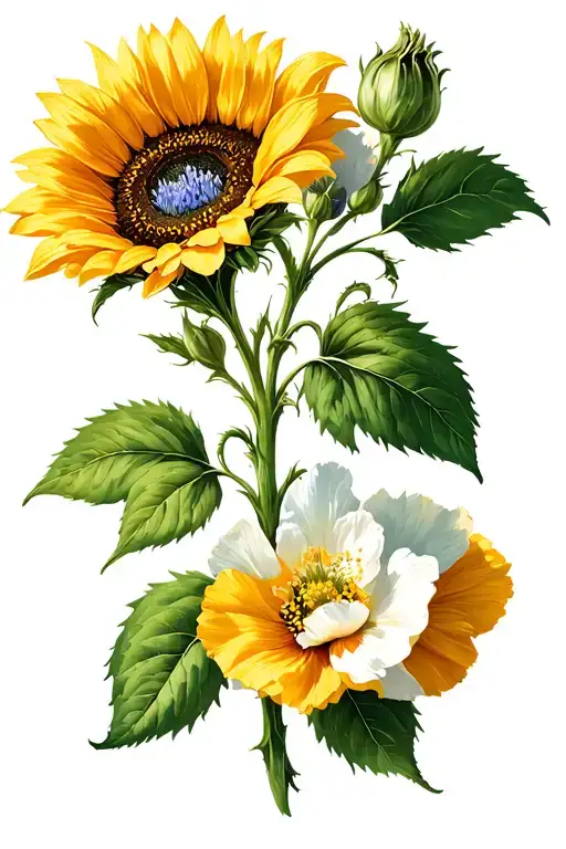 Sunflower Bluebonnet Poppy Apple Blossom