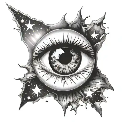 Star With An Eye In The Center