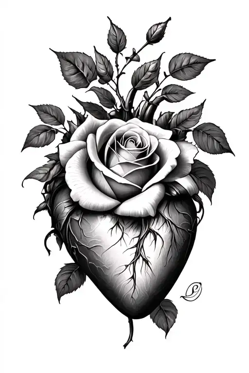 Rose And Heart