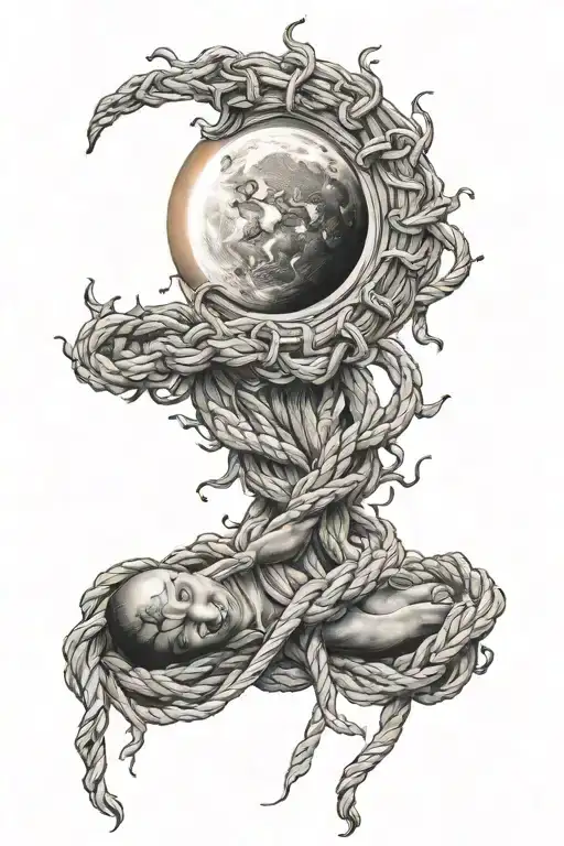 The Sun Helps The Moon Climb The Rope