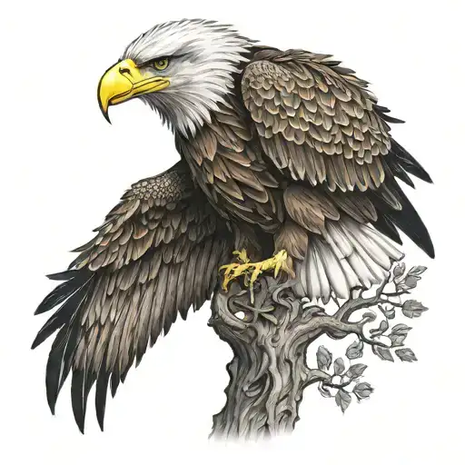 Eagle And Tree Of Life For Shoulder