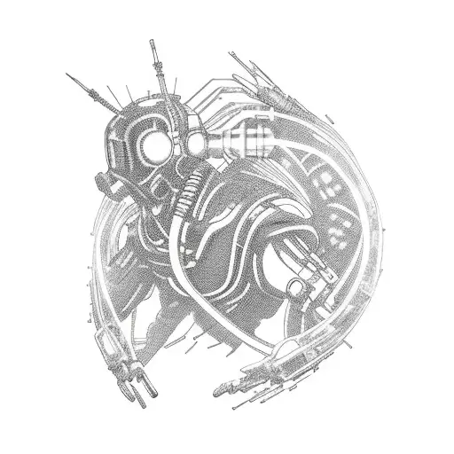 Cyberpunk Ninja Back