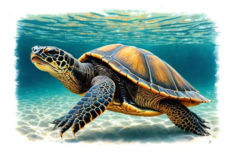 Turtle Swimming