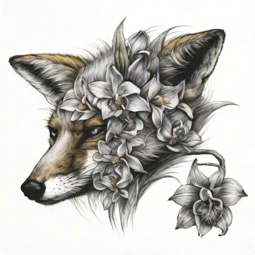 Fox And 1Orchidee