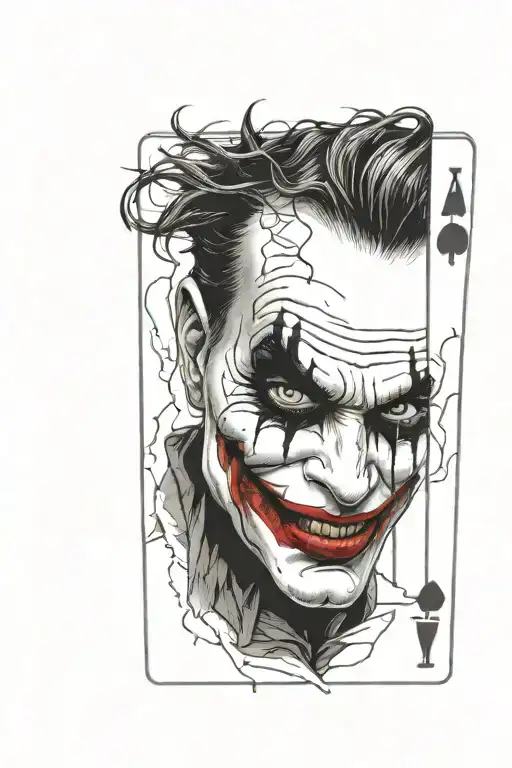 Joker Sick Face Holding Card