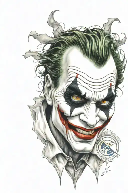 Joker Sick Face Holding Real Madrid Logo