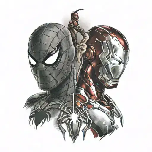 Spider Man And Iron Man Portrait