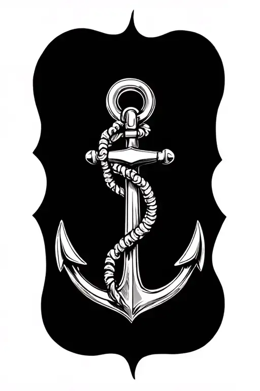 Anchor Tattoo Design Combining