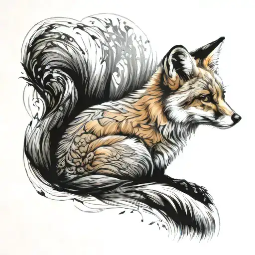 Sitting Fox