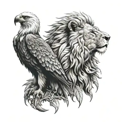 Lion And Eagle