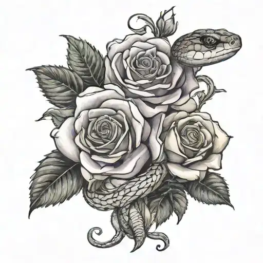 Rose And Snake