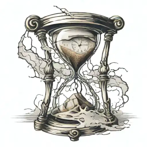 Hourglass With Cracks